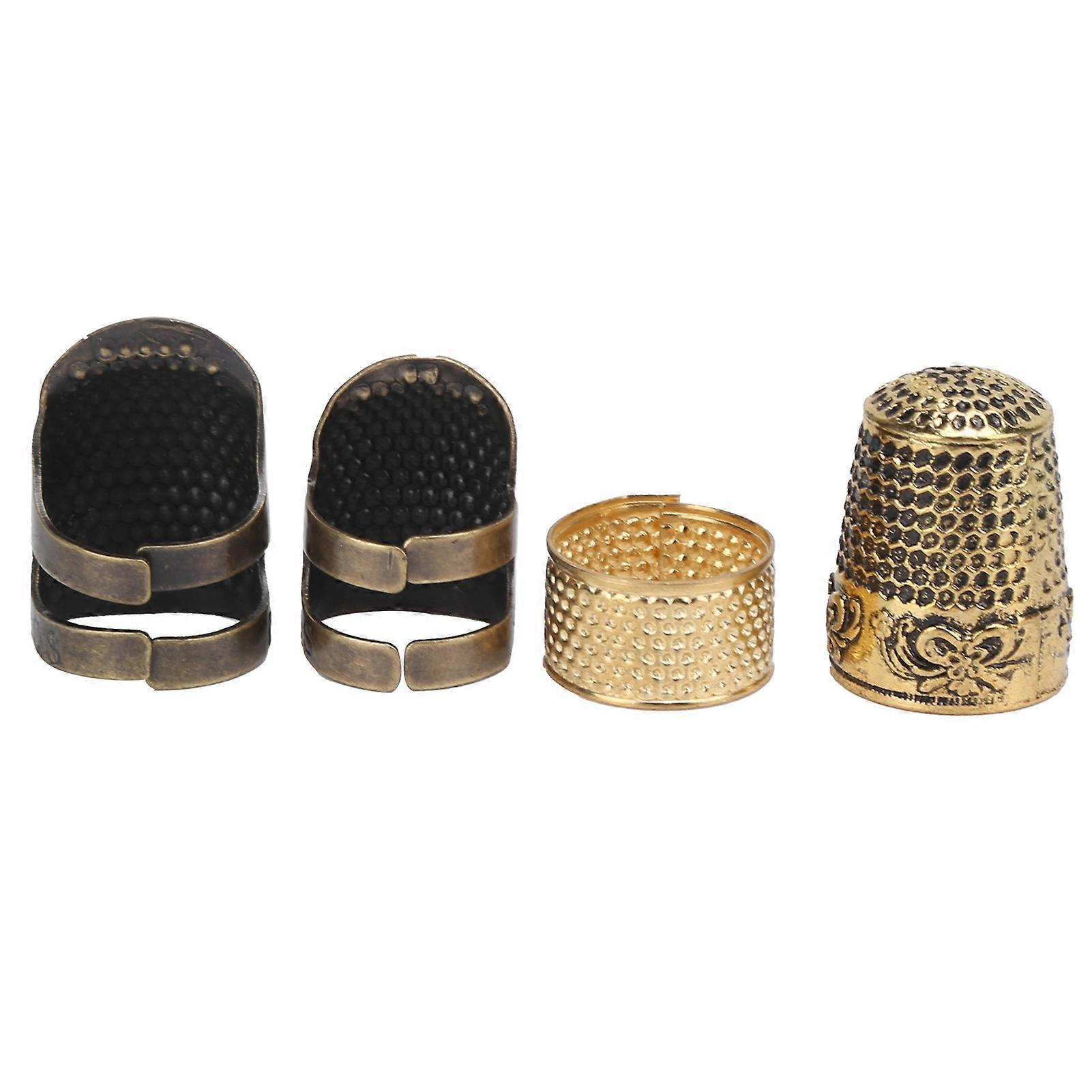 Thimble NonSlip Adjustable Brass Finger Protector with Multiple Models for Daily Sewing