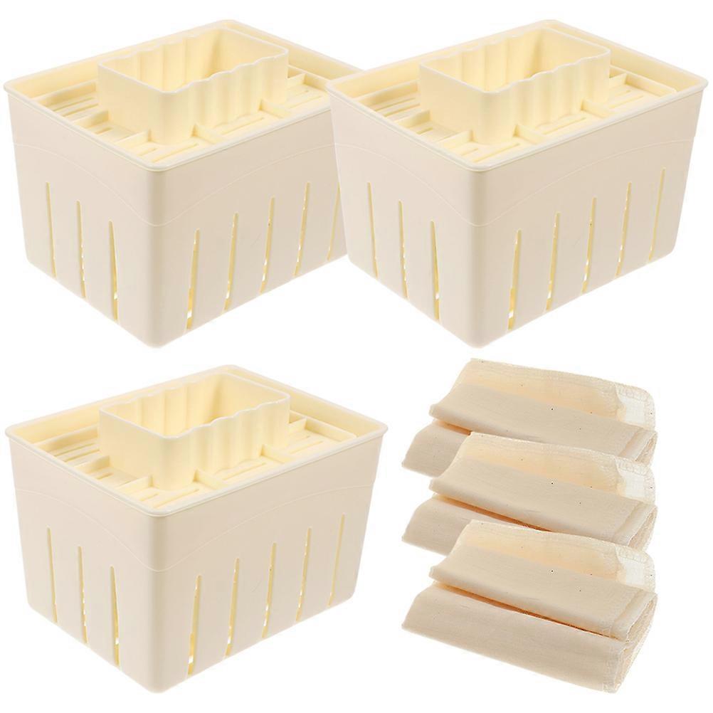 3 Sets Tofu Press Maker Mold Homemade Tofu Mould Box DIY Homemade Soybean Curd Mold