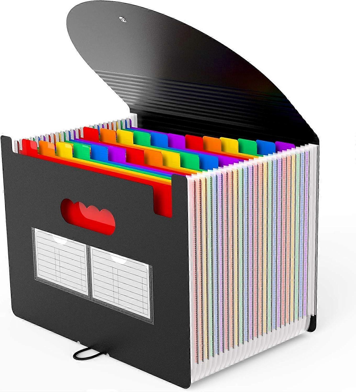 File Organizer, 24 Pockets Accordion File Organizer, A4 Letter Size Expanding File Folder, Portable Document Organizer,Receipt/Paper/Coupon