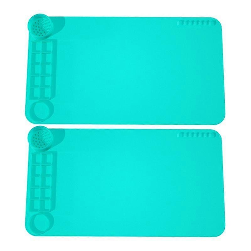 2-Pack of Silicone Graffiti Painting Pads Clear Tracing Coloring Book Craft Pad Art Pad Color Palet