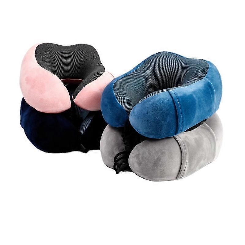 Soft Comfortable Travel Pillow Storage Neck Pillow Magnetic Cloth U-shaped Memory Foam