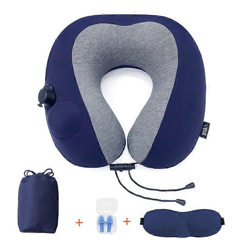 Soft Comfortable Travel Pillow Press Inflatable U-shaped Pillow Sleeping Artifact