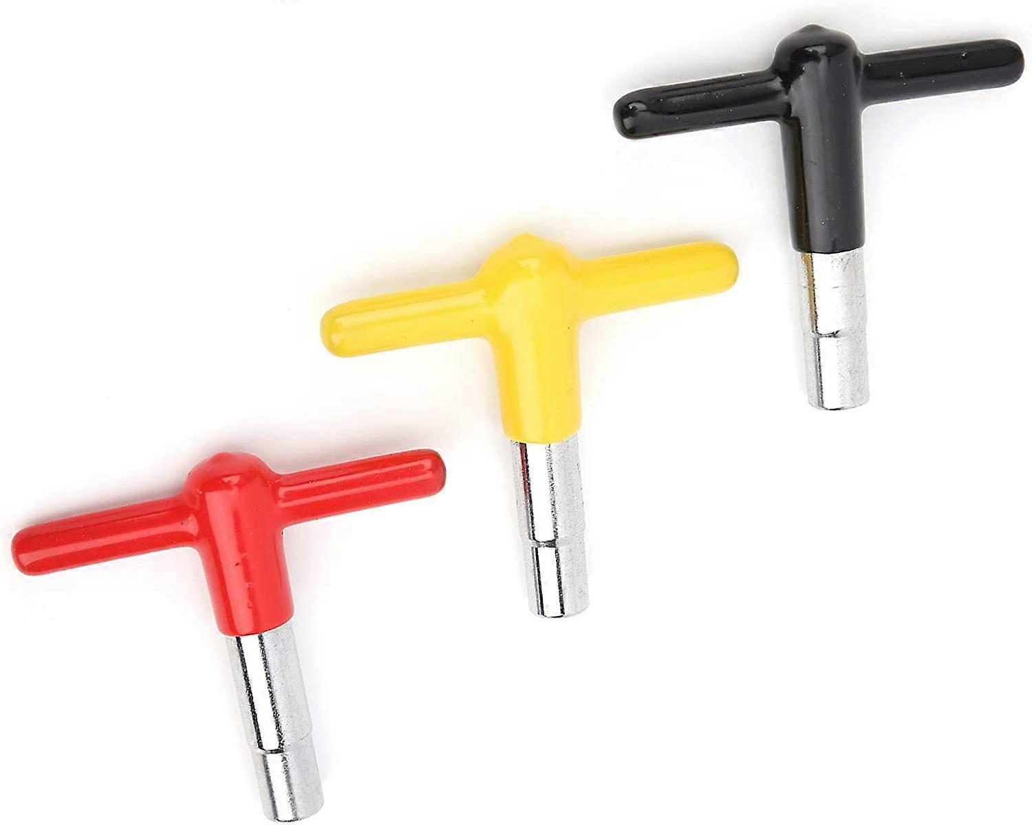 Τ διαμορφωμένο κλειδί, κλειδί τυμπάνων, 3Pcs 1/4 στο τετράγωνο κλειδί δέκτη τυμπάνων βιδών