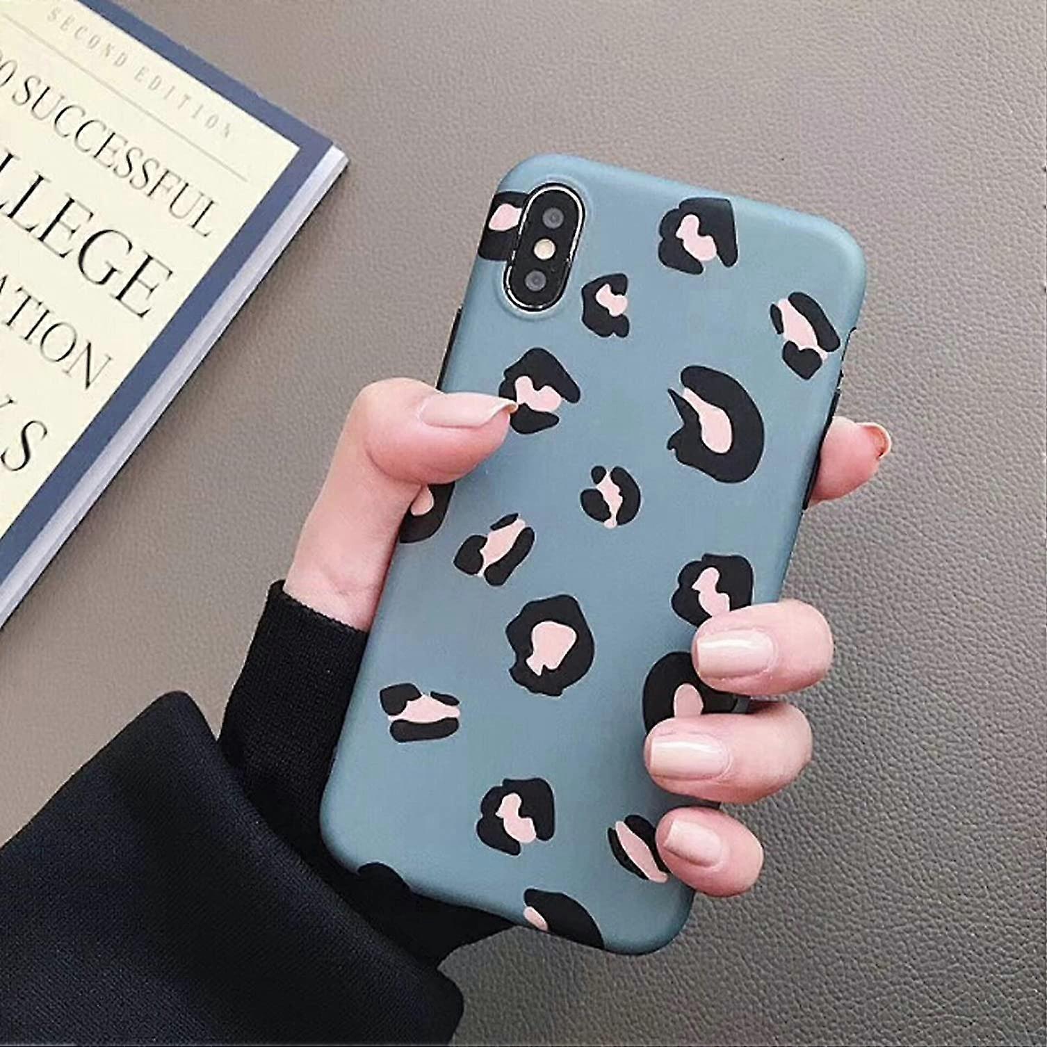 Capa para iPhone, Capa TPU Macia com Estampa de Leopardo com Estampa Protetora Ultra Slim Gel de Silicone