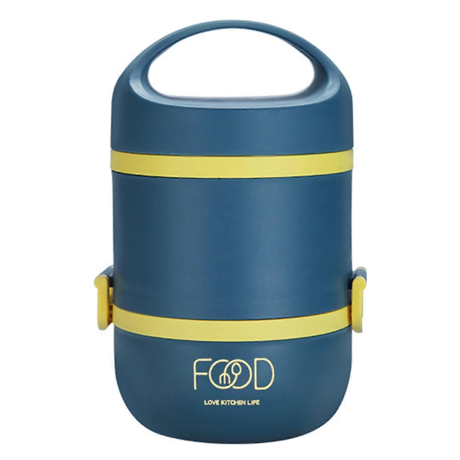Thermos Insulated Lunch Box With Independent Grids Durable Box For Outdoor Camping Picnic
