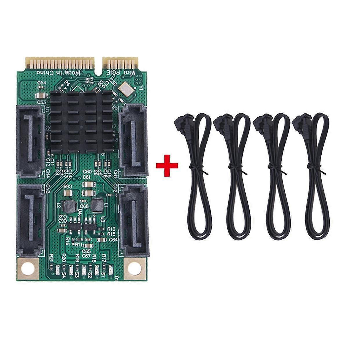 Mini PCI-E SATA 4 Port SATA III 6G Mini PCI Express Controller Card SATA3.0 Mini PCI Express SSD Ad