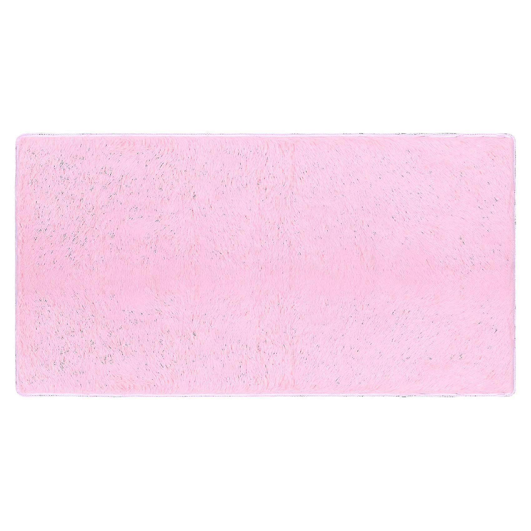 fluffy rugs compatible with bedroom,with backing non-slip points(3x5 feet,pink)
