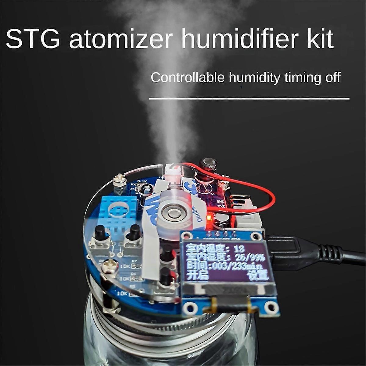 DIY Mist Maker and Driver Kit USB Humidifier Circuit Board STG Atomizer Controllable Humidity Timin