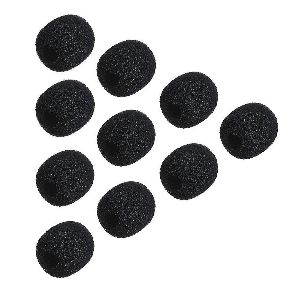 Andoer Mini Lapel Headset Microphone Windscreen Mic Foam Cover, Black 10-Pack