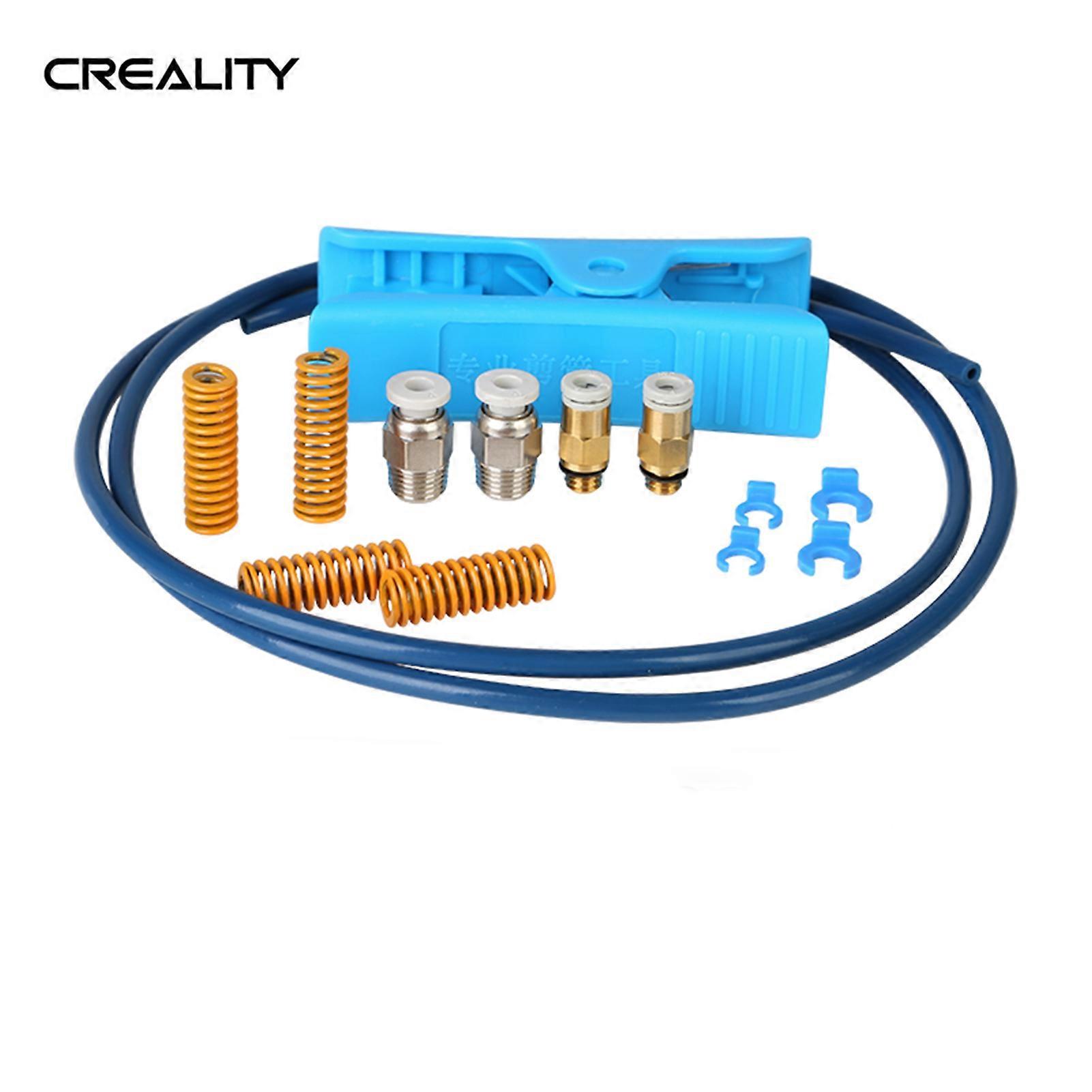 Creality Capricorn Premium XS Bowden PTFE Tube 1 Meter and Pneumatic Fittings Kit with Tube Cutter Die Spring for 1.75mm Filament for 3D Printer Acces