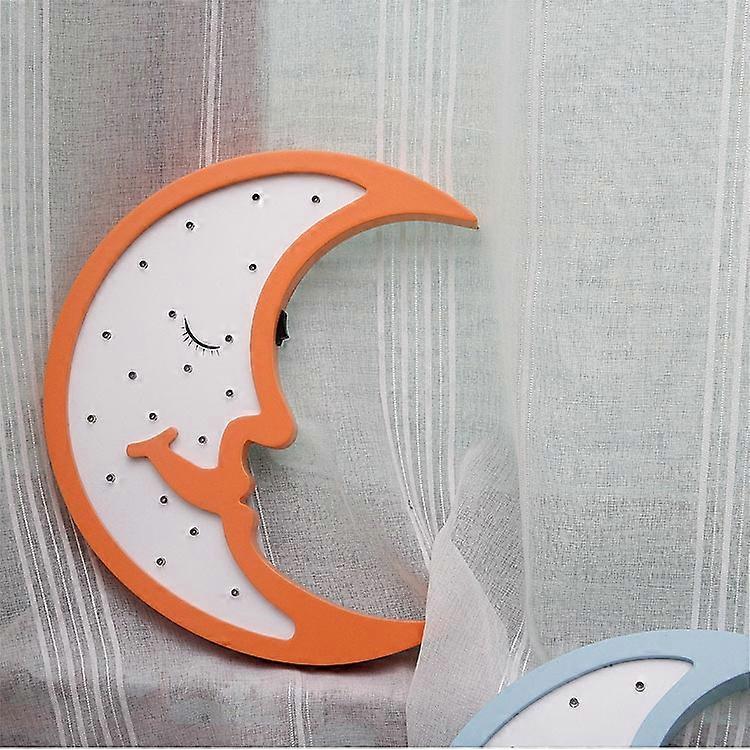 Wooden Moon Children Room Decoration LED Wall Light Night Light Fruugo UK