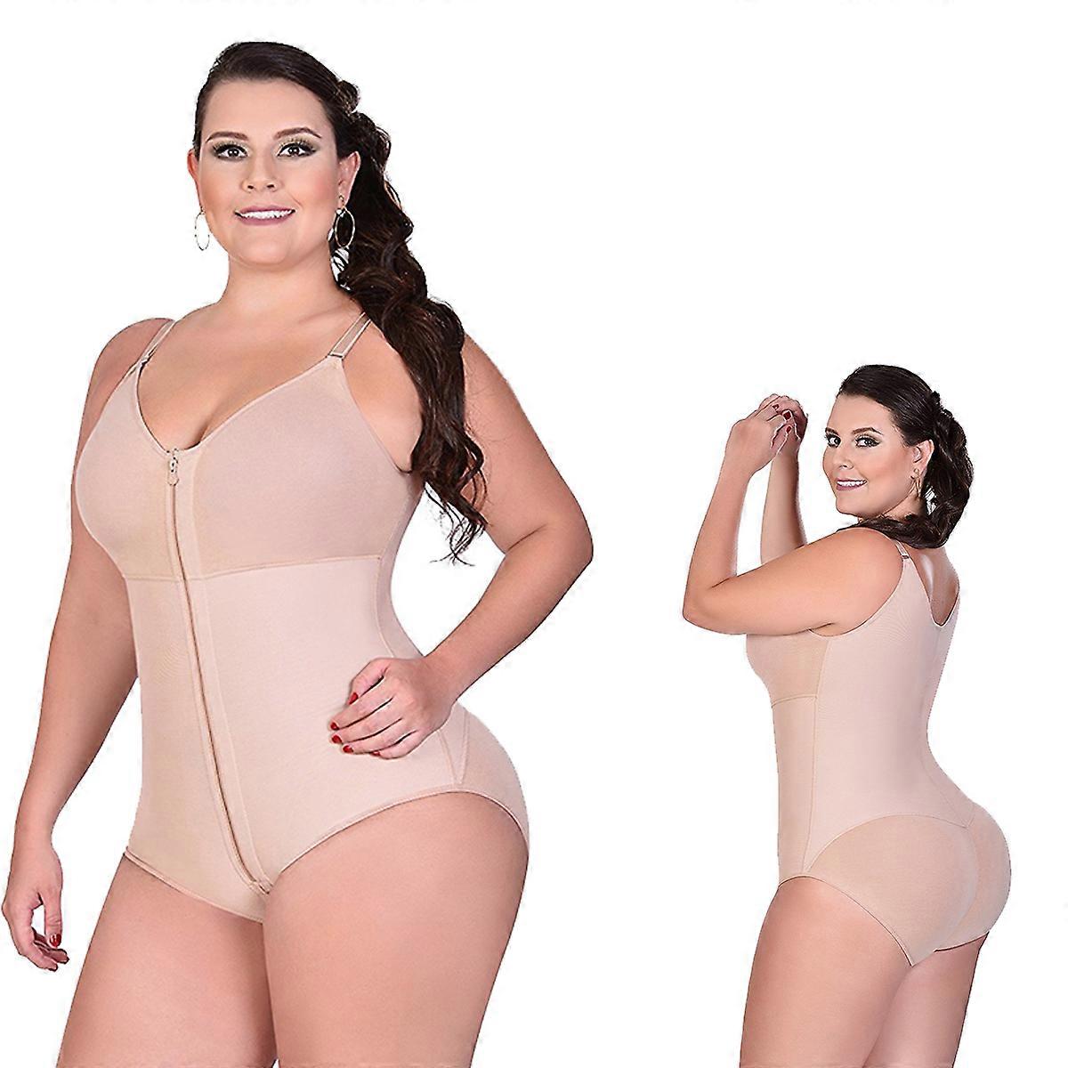 Usiful Plus Size Bodysuit Shapewear for Women Tummy Control Panties Seamless Sleeveless Tops V-Neck