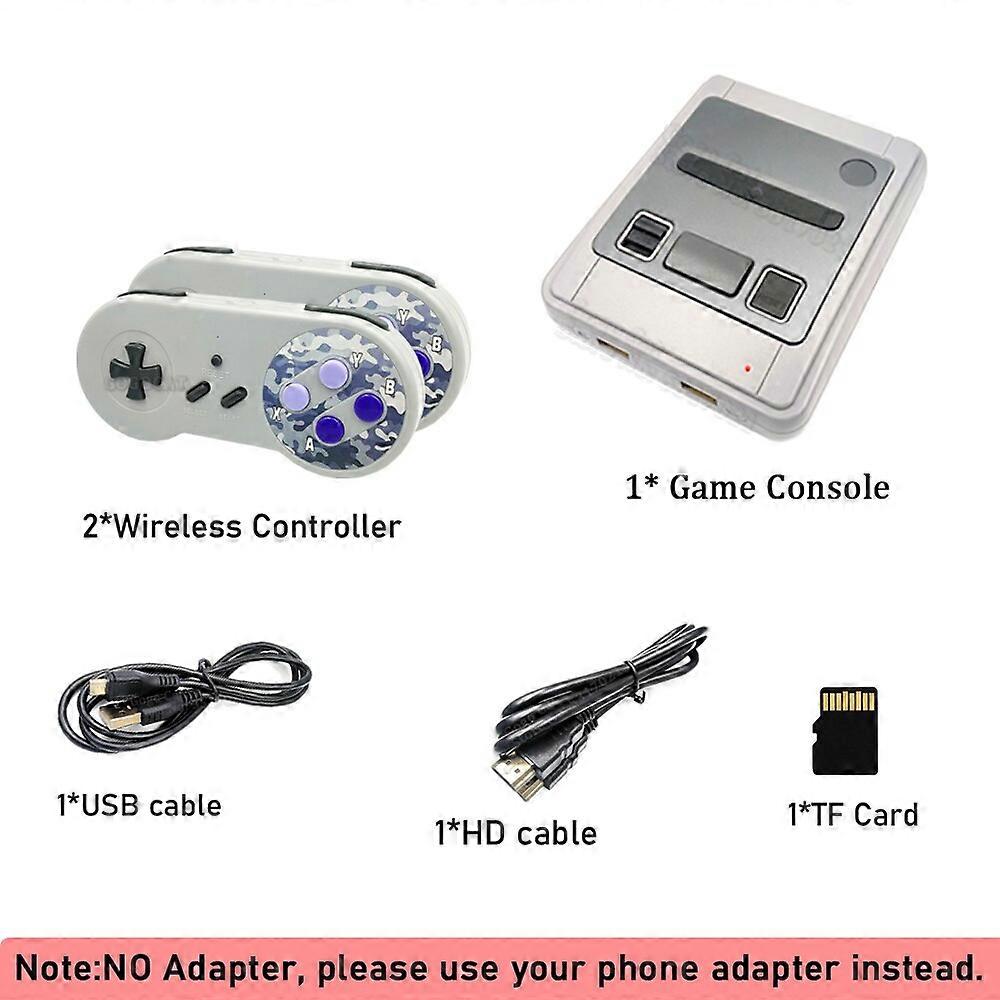 Video Game Console 2.4G Dual Wireless Handle Gaming Stick 4K 10000 64bit 32GB Retro Game Christmas Gift for PS1/GBA/SFC/MAME Boy