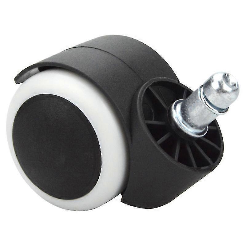 Roues de chaise de bureau, roulettes de meubles Diamètre roulettes de rechange pour bois, stratifié, carrelage Planchers, pas de rayures / bruit (3pcs, noir et W