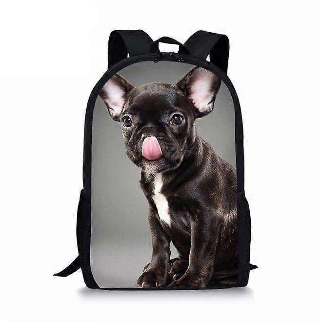 لطيف الصلصال على ظهره الفرنسية البلدغ نمط الأطفال حقائب الظهر للبنين بنات حقيبة مدرسية Kawaii الأليفة حقائب الظهر حقائب كتاب المراهقين