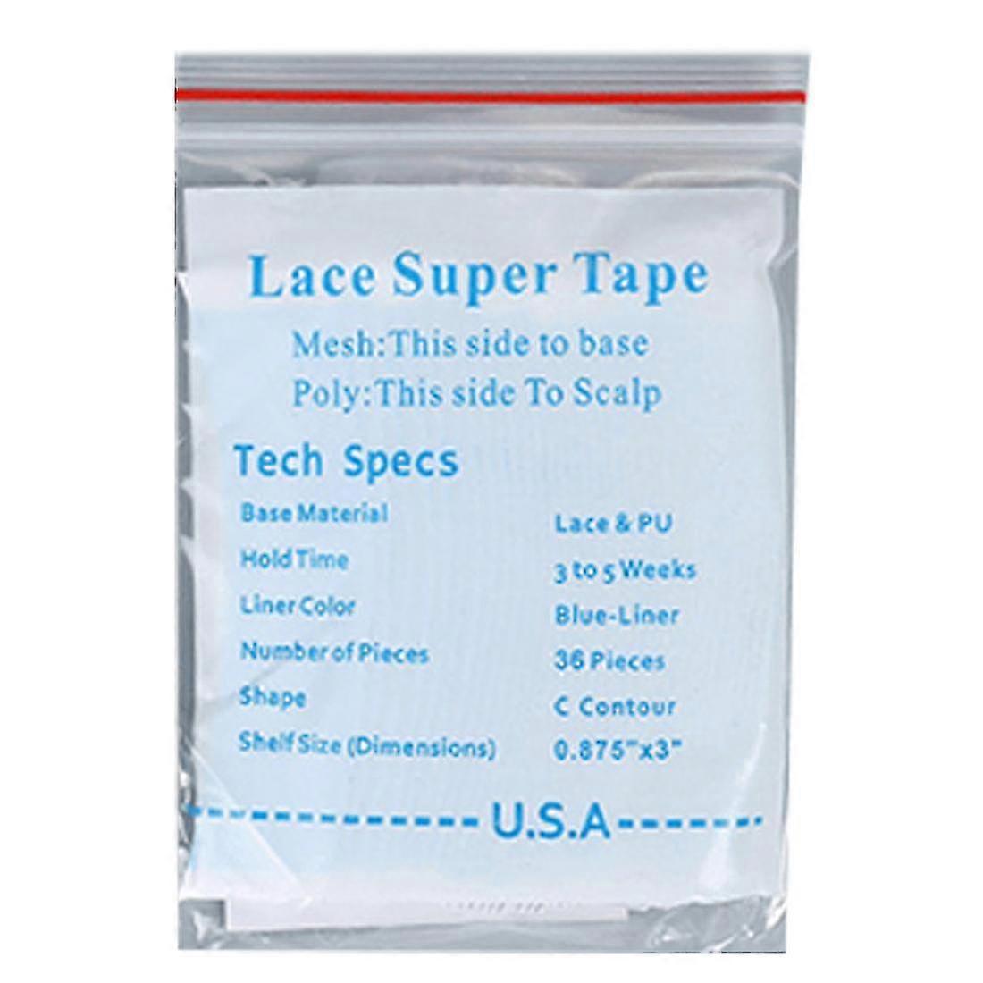 36pc/lot Super Strong Double Sided Hair Tape Strip Adhesive Waterproof Compatible With Men Women Toupee Lace Fr