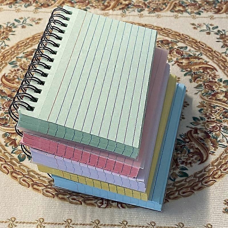 Jinxiu Index Cards, 400 Sheets Flash Cards Coil Multicolor Flash Cards Revision Record Cards Note Taking Paper - 5 Colors - 5x3 Inches Each Coil Note