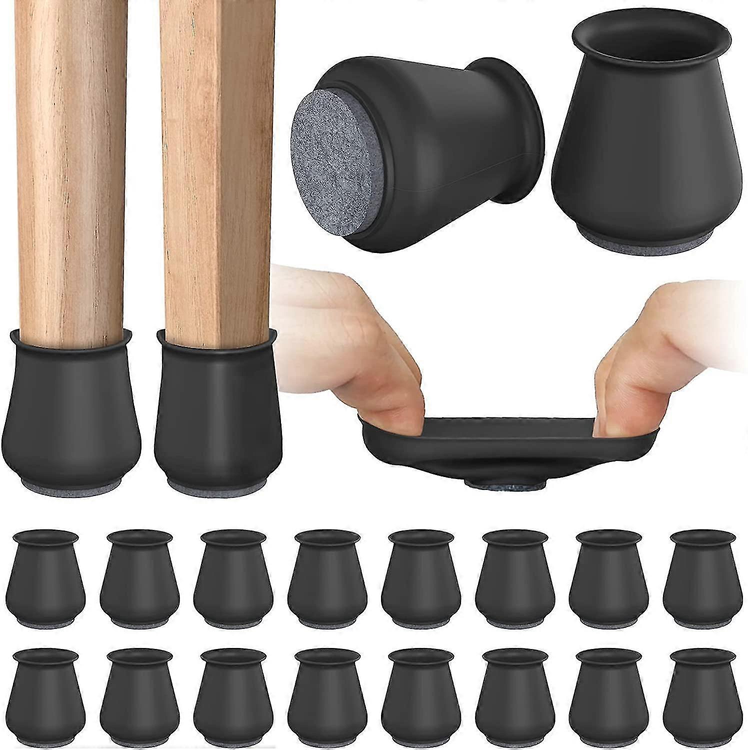 16pcs Chair Leg Floor Protectors, Silicone Covers To Protect