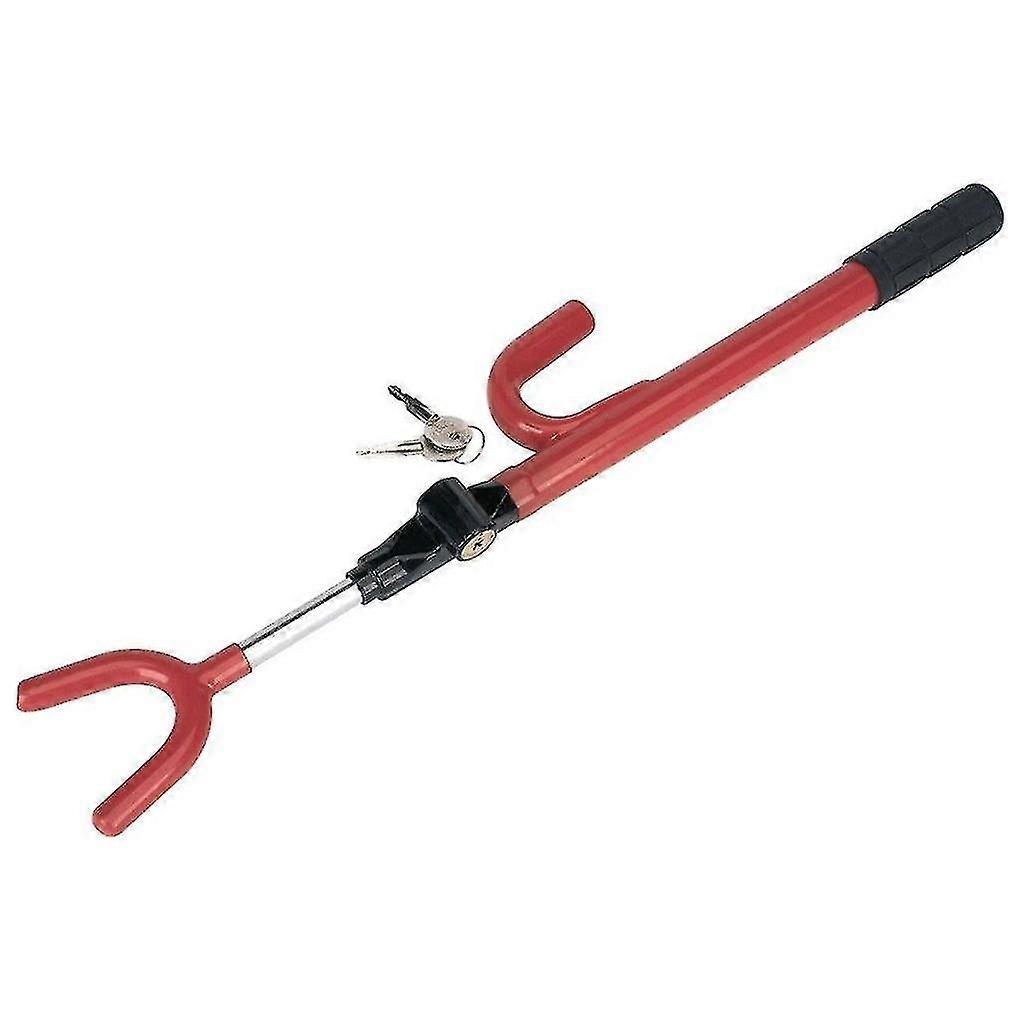 Car Retractable Steering Wheel Lock - Anti-theft Lock For Trucks, Vans, Suvs With Twin Hooks