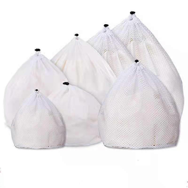 Laundry Net Washing Machine Mesh Laundry Bag Laundry Bags Laundry Net Drawstring Laundry Net for Underwear Blouse Shirts, 50 x 60 cm Pack of 2