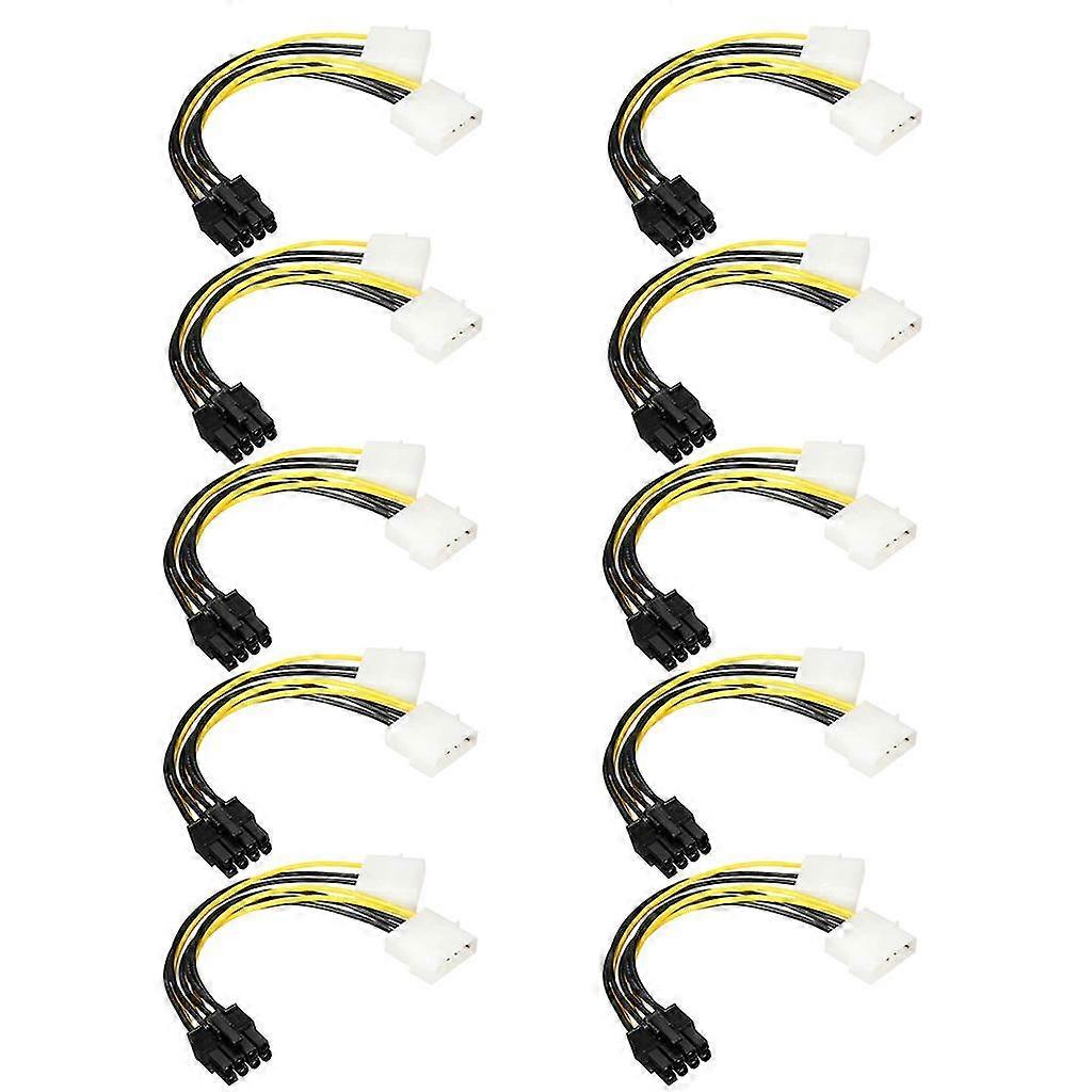 4p à 8p Power Line Desktop Computer Graphics Card Dual Supplies Adapter Sets