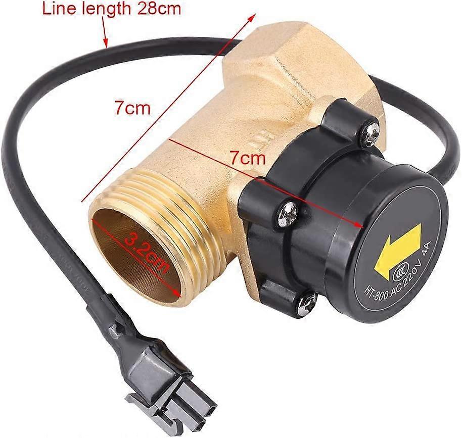 Water Flow Switch, HT-800 G1 Thread 220V Water Pump Flow Sensor ...