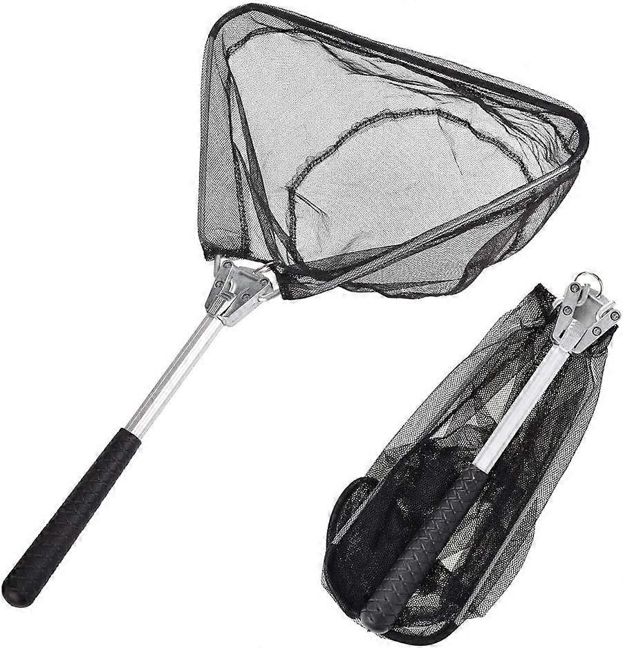 Fishing Landing Net,Aluminum Alloy Foldable Triangular Pond Net