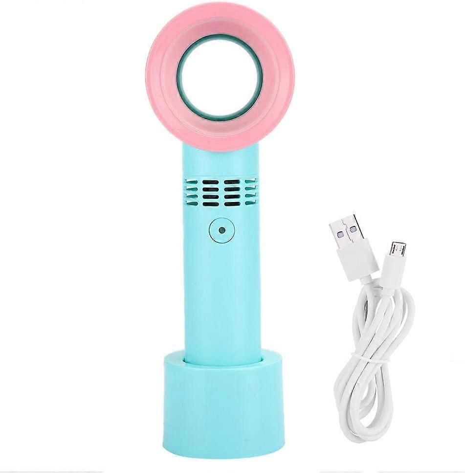 Bladeless Fan, Mini USB Portable Rechargeable,Three Speed(Green)