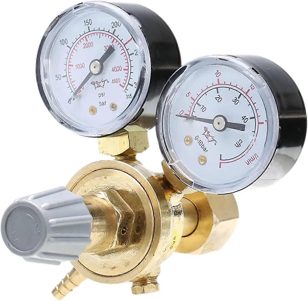 Pressure Reducer Regulator CO2 Argon Protective Gas Pressure Gauge