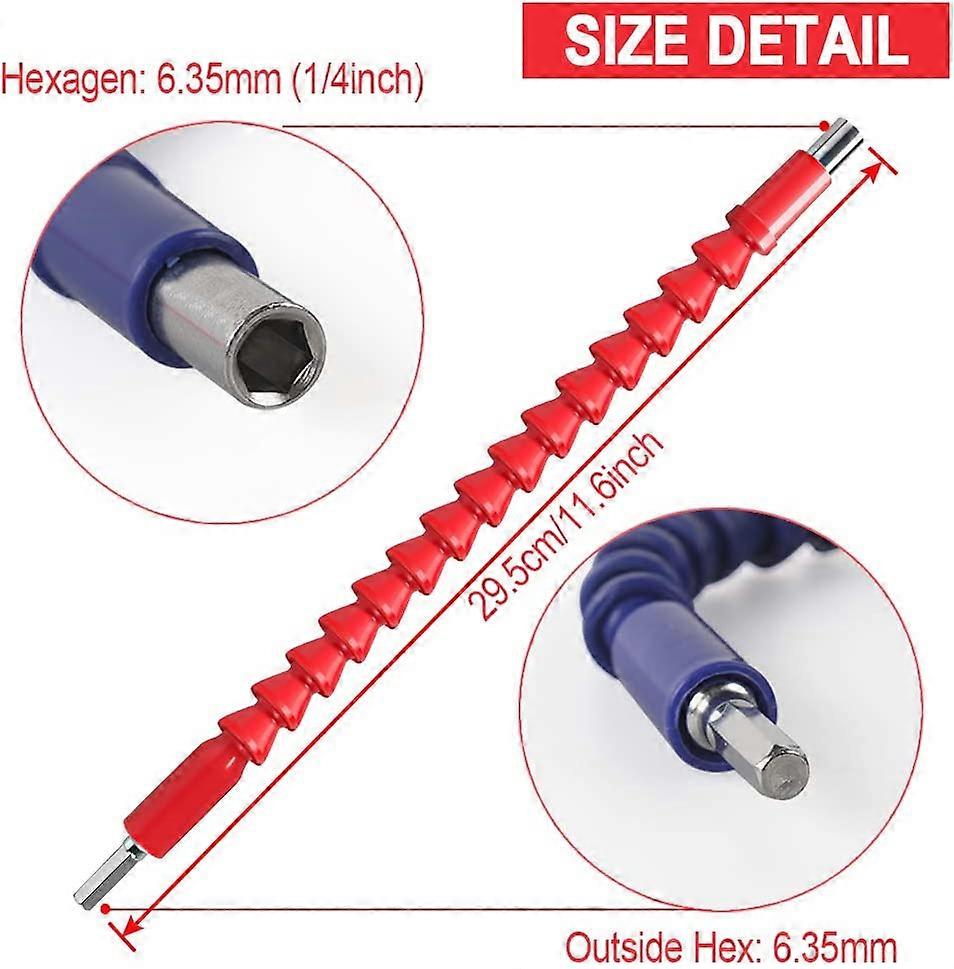 5pcs Flexible Shank Bits Drill Extension Flexible Power Bit