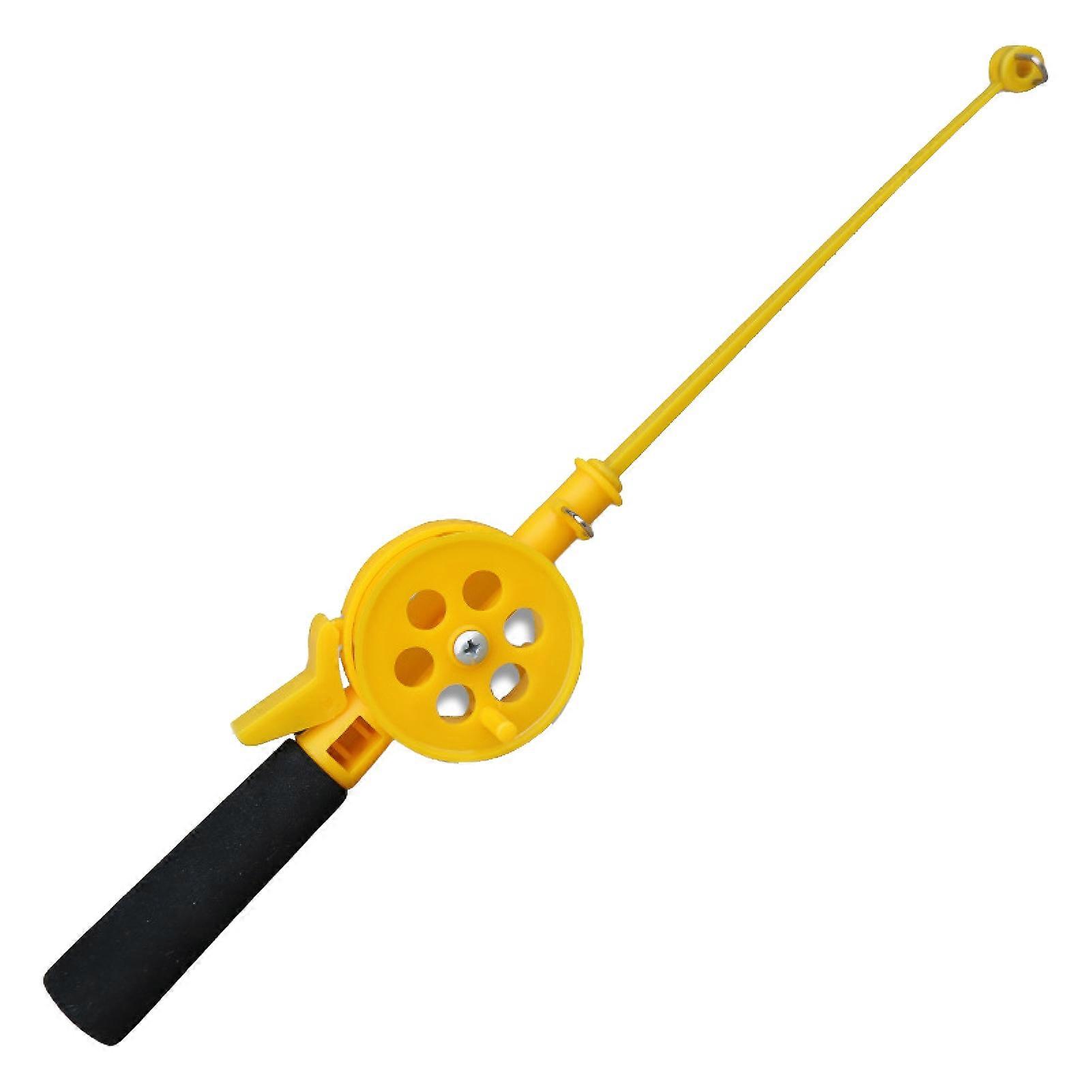 Kaesi Fishing Bait Pole Rust-proof Delicate Yellow Ice Fishing Rod for Outdoor