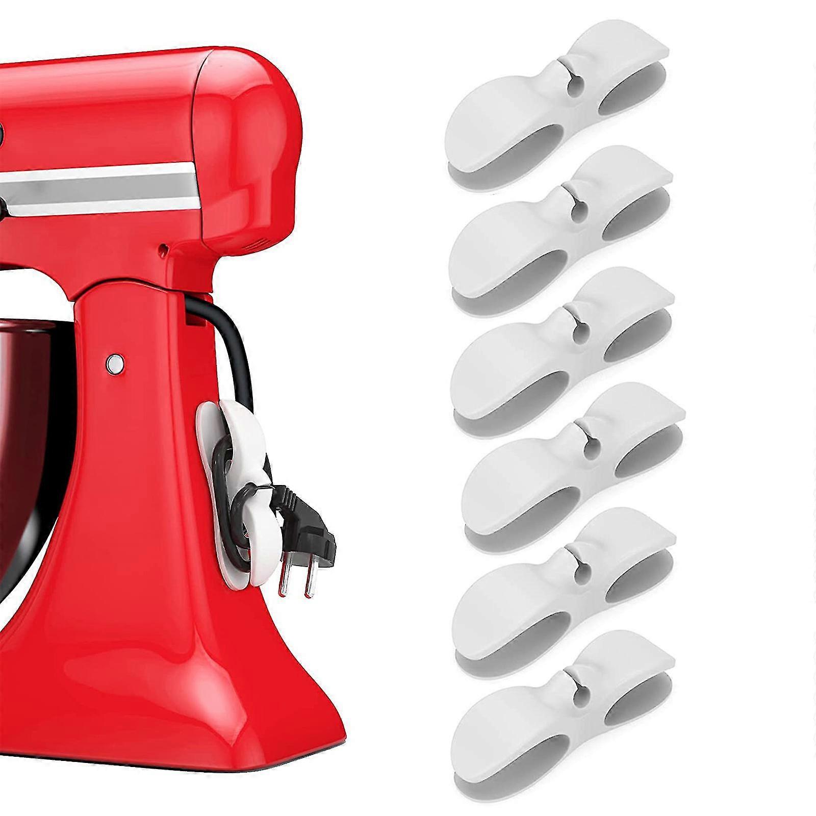 6ピース電気ケーブルオーガナイザーキッチン電源コードストレージケーブルクリップ、穴あけなし