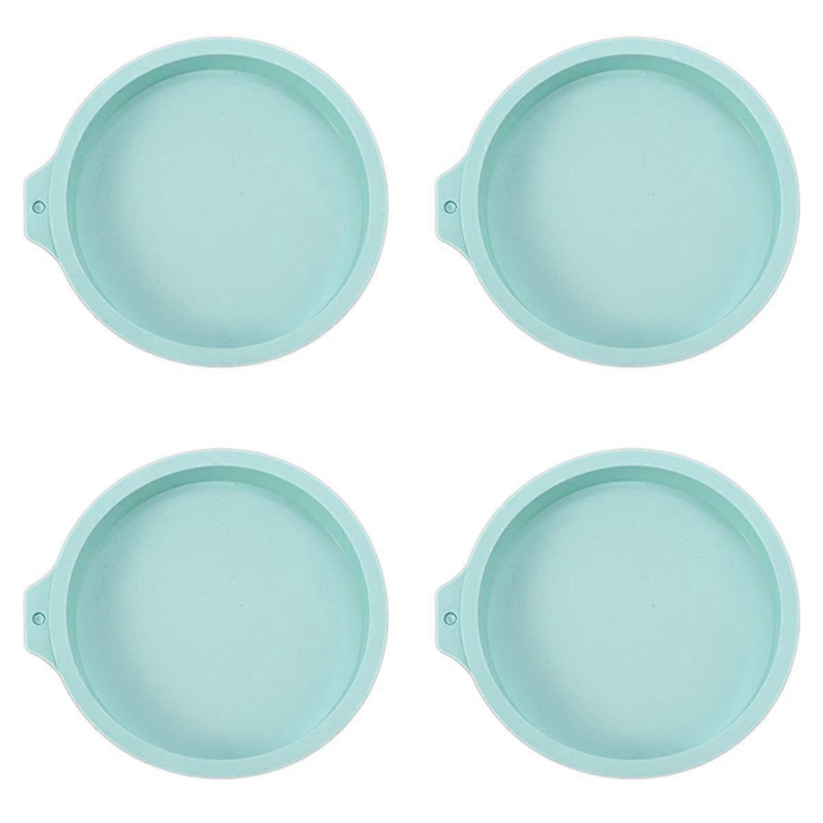 4Pcs Silicone Cake Pan Round Cake Layer Set Silicone Bakeware Mold for Baking Tool Rainbow Cake and