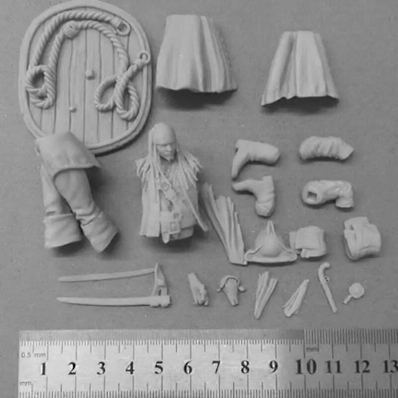 Pirates of The Caribbean Resin Figure 1/24 Scale 75mm Assembly Model Kit Unassembled Dioramas Unpainted Statuettes Toys