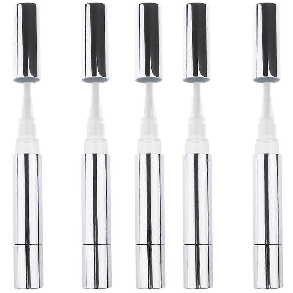 5 Pieces 5ml Travel Empty Twist Pen Cosmetic Refillable Container Tube Nail Tool Clear