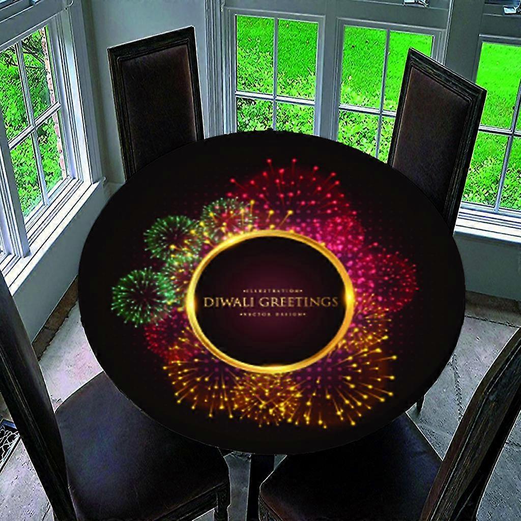 3D Print Fireworks Pattern Christmas Tablecloth Protector Water Proof Heavy Duty