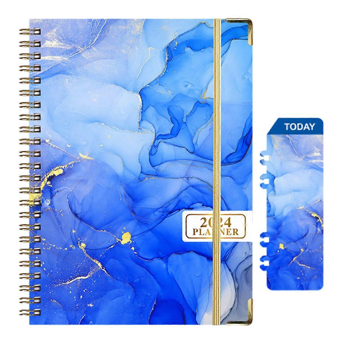 Planner 2024, Jan. 2024 - Dec. 2024, Weekly and Monthly with Marked Tabs + Calendars + Holidays, 21.7 x 15.8cm