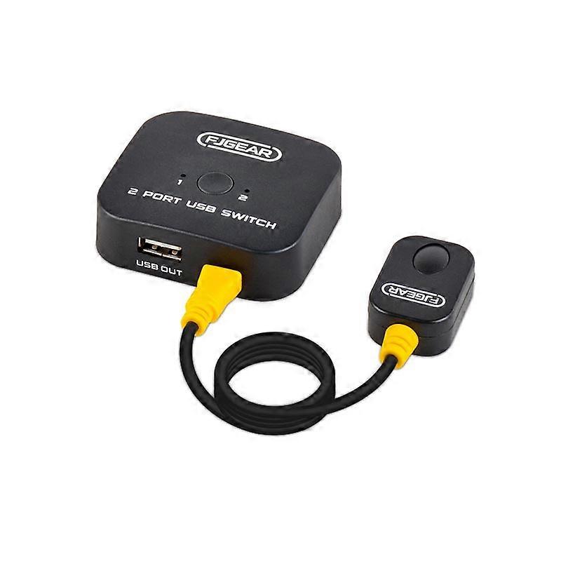 Interruttore USB 2.0 a 2 porte plug and play Stampante porta USB Tastiera Mouse Condivisione interruttore Interruttore di condivisione USB nero