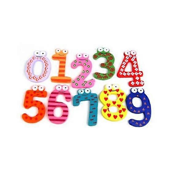 Funky Colorful Magnetic Numbers Wooden Kids Educational toys