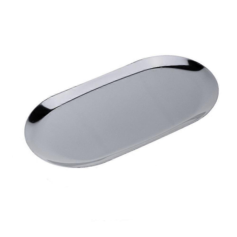 Rustfritt stålbrett Oval metallbrett smykker oppbevaringsbrett (a-5-f6)