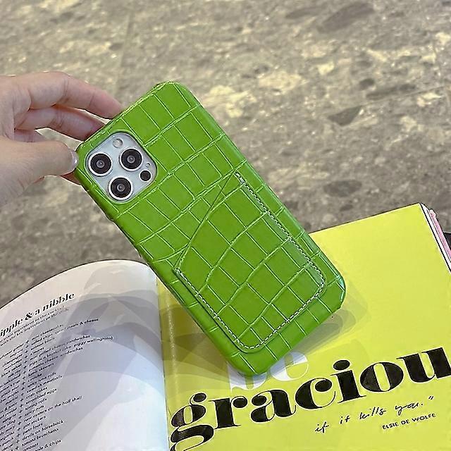 Phone Case For Apple Back Cover iPhone 14 Pro Max 14 Plus 13 12 11 Pro Max Mini X XR XS Bumper Frame Card Holder Slots Soft Edges Crocodile Skin Print