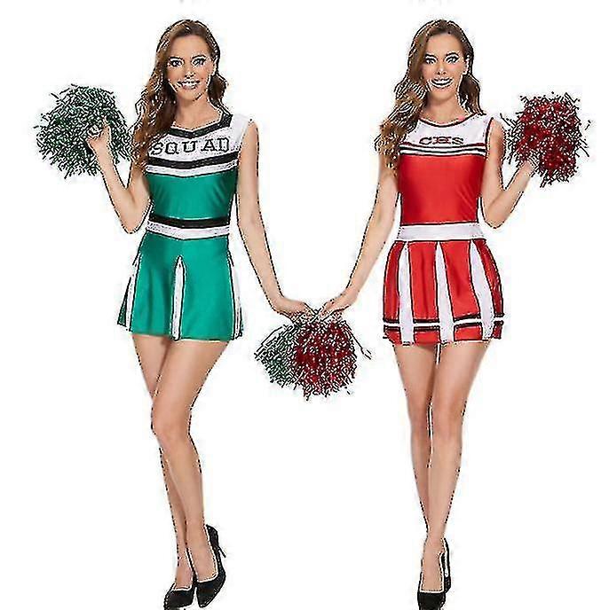 Damen Cheerleader Kostüm mit Handblume