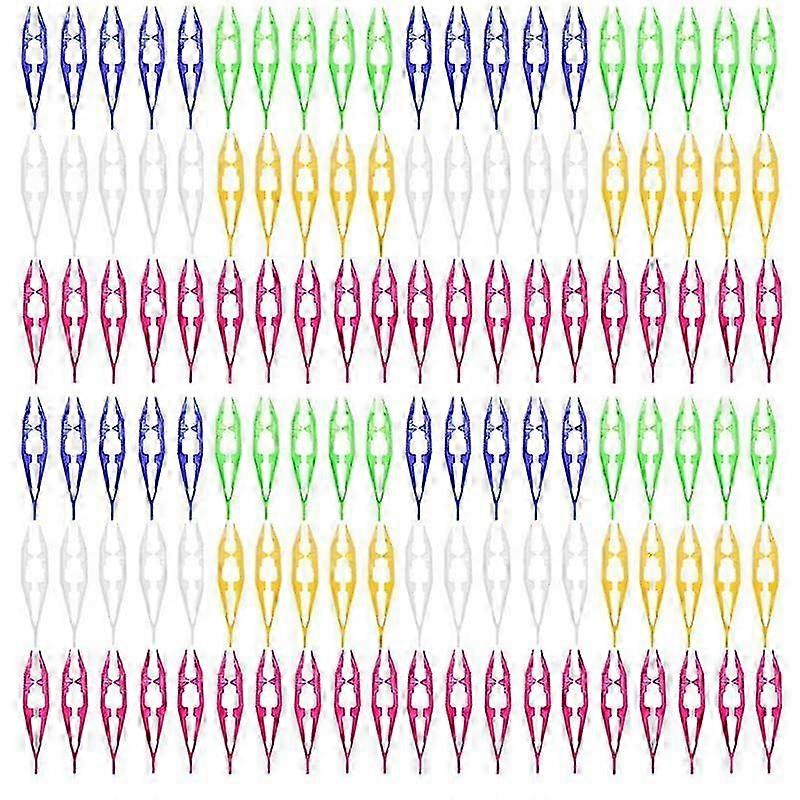 120Pcs Plastic Tweezers for Kids Beads Projects Craft Science Forceps Tools School Use DIY Crafts J