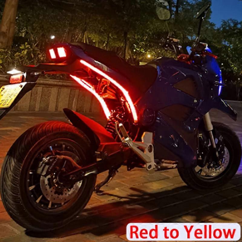 2Pcs Flexible Motorcycle Turn Signal Lights Led Light Strip Dual Color DRL LED Car Daytime Running Lights 12V Waterproof
