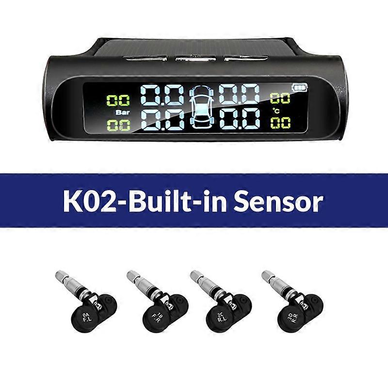 E-ACE Solar Power TPMS Car Tire Pressure Alarm Monitor System Auto Security Alarm Systems Tyre Pressure Temperature Warning