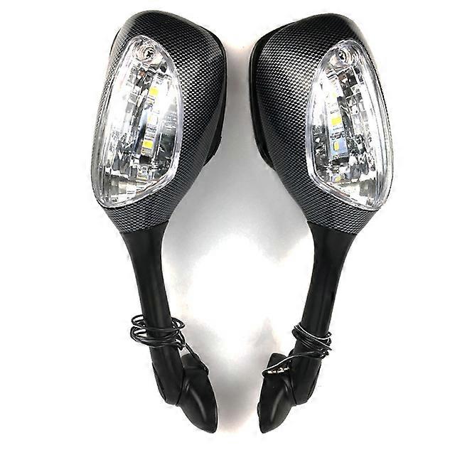 For Suzuki GSXR 600 750 1000 2005 2006 2007 2008 2009-10 K6 K7 K8 Motorcycle Rearview Side Mirrors LED Turn Signal Light Mirror