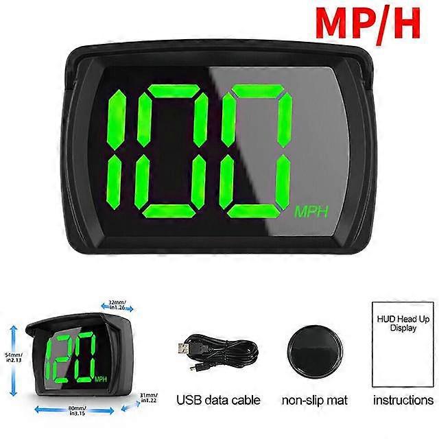 Universal Car HUD Head Up Display /MPH Speedometer GPS 2.8 Inch Big Font Digital Speed Meter Clock Gauge Automotive Accessory