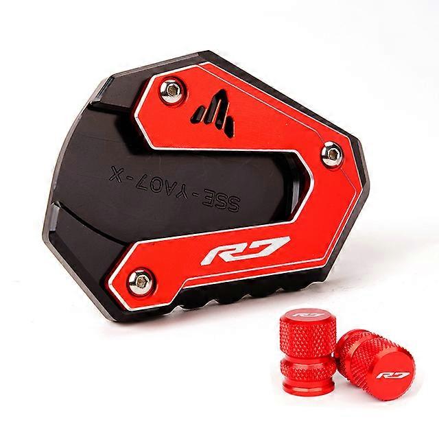 For YAMAHA R7 YZFR7 YZF R7 R 7 YZF-R7 2021 2022 2023 Motorcycle Foot Side Stand Enlarge Support Plate Pad Tire Valve Caps