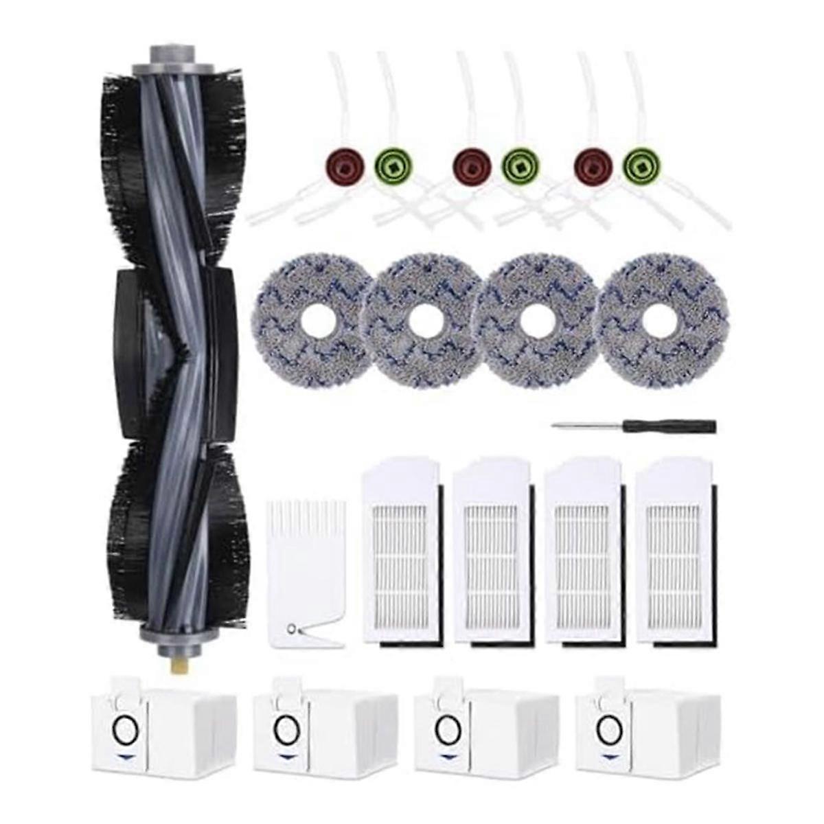 Accessories for X1 Omni/X1 E Omni/X1 Turbo Vacuum Cleaner, Main Brush Side Brushes Filters,Mop,Dust