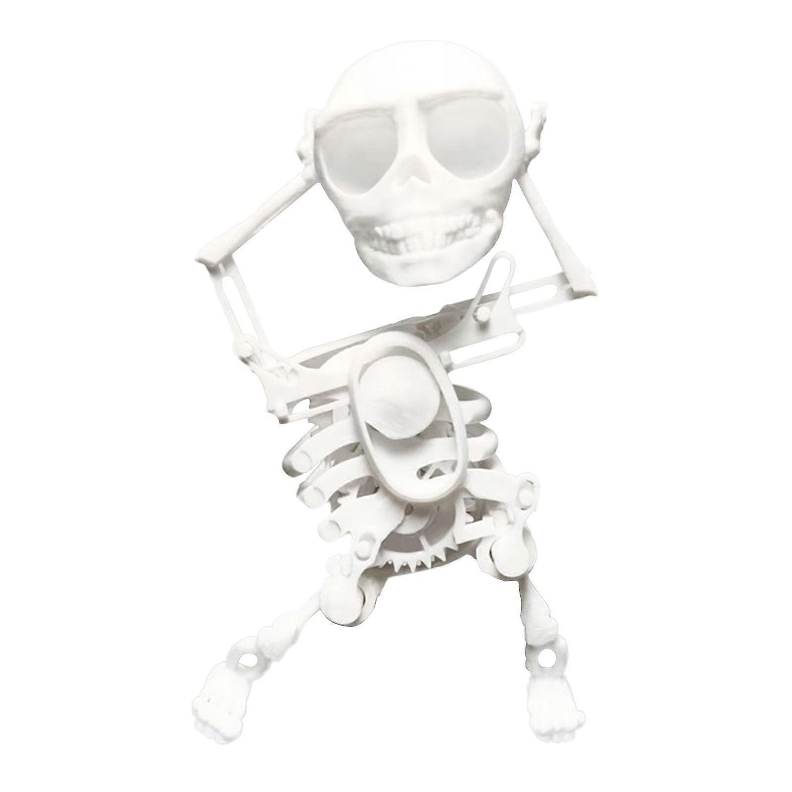 3d Printing Of Dancing Pink Swaying Skeleton Skeleton With Human Shaking Head And Sand Carving Toy,100% New
